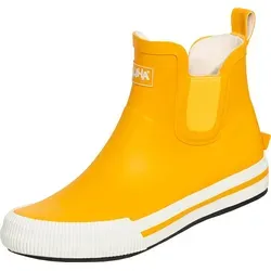Bockstiegel Damen-Halbstiefel Momo Gummistiefel - Wanderschuhe für Damen, wetterfest und stylisch in Gelb/Weiß, ideal für Outdoor-Aktivitäten und regnerische Tage.