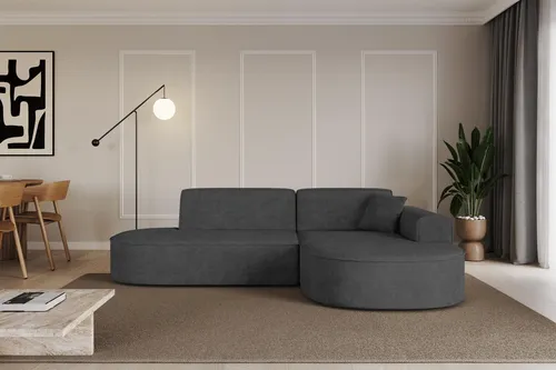 ALTDECOR Ecksofa MARI-L1 in Dunkelgrau - L-Form für Ihr Zuhause - Vielseitiges Ecksofa in L-Form mit hochwertiger Polsterung für maximalen Komfort. Ideal für stilvolle Wohnzimmer und gemütliche Abende mit Freunden. Robuste Konstruktion sorgt für Langlebigkeit.