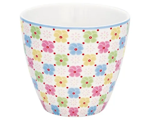 Greengate Becher Edie Latte Cup white 0,35 l, Steinzeug