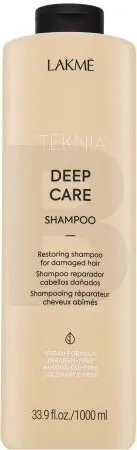 Lakmé Teknia Deep Care Shampoo 1000 ml - Shampoo für tiefenwirksame Haarpflege, macht das Haar ultraweich und stellt den natürlichen Feuchtigkeitsgehalt wieder her.