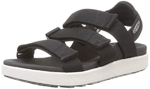 KEEN Women's Elle Strappy Sandal, Black Vapor, 38.5 EU