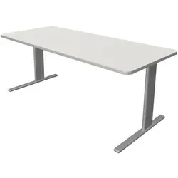 Schreibtisch Unic BxTxH 180x80x75cm weiß - Kinderschreibtisch mit stabiler E1 Gütespan-Tischplatte, melaminharzbeschichtet und abgerundeten Ecken für Sicherheit, ideal für Schüler und kreatives Arbeiten.