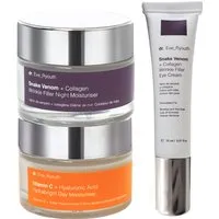 Vitamin C + Hyaluronsäure Hydrabright Day Moisturiser 50ml + Snake Venom + Collagen Wrinkle Filler Night Moisturiser 50ml + Snake Venom + Collagen Wrinkle Filler Eye Cream 15