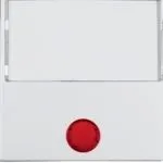 Berker 16968989 Wippe mit großem Beschriftungsfeld und 5 beiliegenden Linsen, S.1/B.3/B.7, polarweiß glänzend