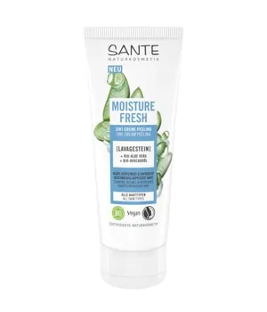 Sante Moisture Fresh 3in1 Creme Peeling mit Lavagestein, Bio-Aloe Vera & Bio-Avocadoöl Reinigungscreme 100 ml