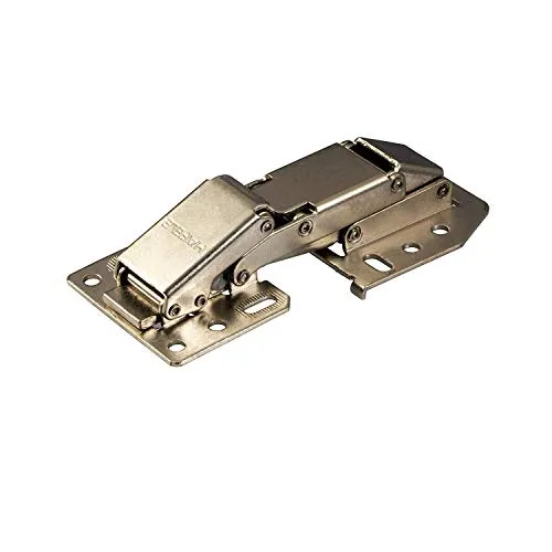 Gedotec Caravanscharnier Hochklappscharnier CH 300 Klappen-Scharnier mit SOFT-CLOSE Dämpfung | Möbelscharnier für aufliegenden Anschlag | Stahl vernickelt | 1 Stück verstellbar - ohne DÄMPFUNG