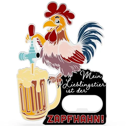 LANOLU Flaschenöffner lustig ZAPFHAHN, Bier Geschenke für Männer, Bieröffner lustig, Biertrinker Geschenk