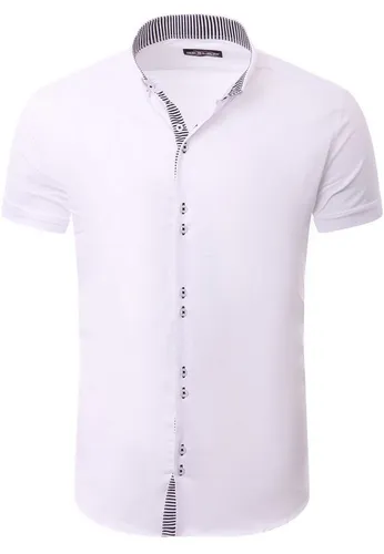 Reslad Herren Kurzarm Slim Fit Hemd RS-7035 Weiß - Elegantes Kurzarmhemd für Herren in Weiß – Ideal für die warmen Monate! Dieses vielseitige Hemd bietet optimalen Komfort und ist perfekt für formelle Anlässe oder den Alltag. Ein echter Allrounder für jeden Stil!