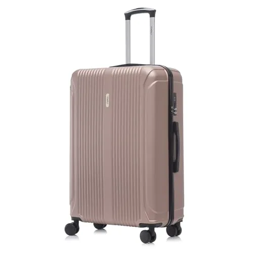 YONSLY Koffer Trolley Reisekoffer XL in Roségold in gold von YONSLY