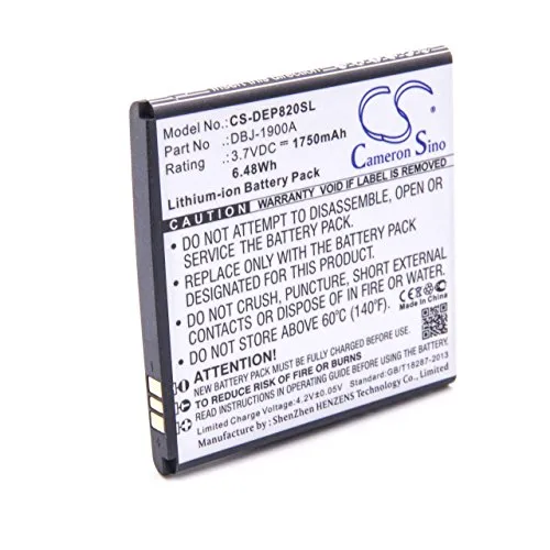 vhbw Akku kompatibel mit Doro Liberto 820 Handy Smartphone Senioren Telefon (1750mAh, 3,7V, Li-Ion)