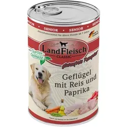 Landfleisch Senior Geflügel mit Reis, Paprika & Gartengemüse | 6x 400 g