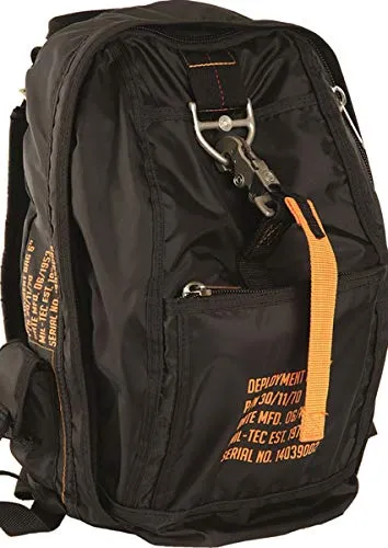 MILTEC Deployment Bag 6 - 15.8 Liter Rucksack Schwarz - Handtaschen - Cooler Rucksack im Retro-Look mit großem Hauptfach, ideal für Schule und Stadt, ausgestattet mit gepolsterten Schultergurten und praktischen Fächern.
