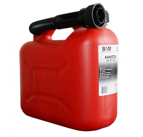 Systafex® Benzinkanister 5L Kraftstoffkanister mit Ausgießer – für Notbetankung (Kanister mit Ausgießer), für Benzin, Diesel, Kraftstoff geeignet