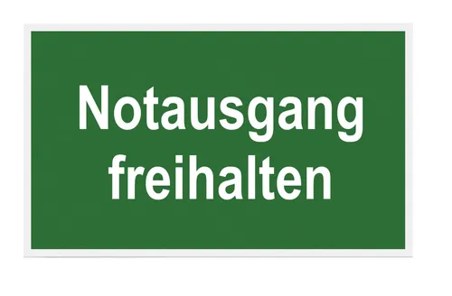 Conmetall Hinweisschild Notausgang freihalten 25 x 15 cm