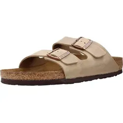 Birkenstock Classic Arizona Leder Pantoletten, Unisex-Erwachsene, Braun (Tabacco Brown) - Clogs & Pantoletten für Herren mit anatomisch geformtem Fußbett aus Kork und Latex für höchsten Komfort und optimale Unterstützung.