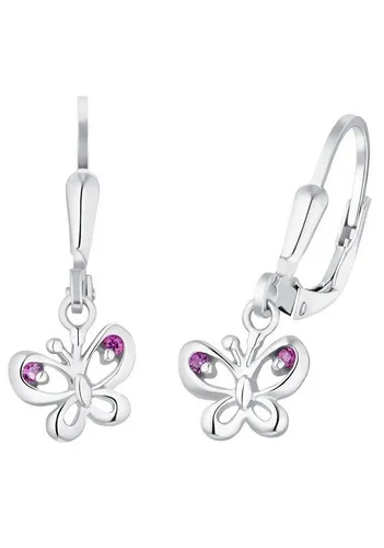 Amor Ohrhänger 925 Sterling Silber für Mädchen - Hochwertige Kinder-Ohrringe aus 925 Sterling Silber mit funkelndem Schmetterlings-Anhänger, ideal für besondere Anlässe und kommen in einer eleganten Schmuck Geschenk Box.
