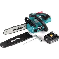 Makita DUC 254 G1 Akku Kettensäge 18V 25cm mit 6Ah Akku - Leistungsstarke Akku-Kettensäge mit 25 cm Schnittlänge, ideal für präzise Arbeiten im Garten. Robuste Bauweise und kabelloser Betrieb für maximale Flexibilität.