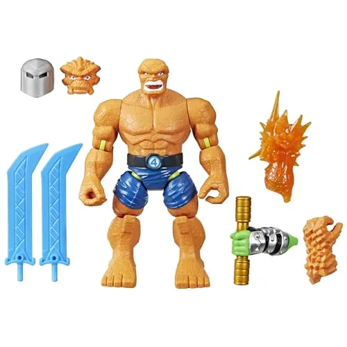 MixMashers Marvel’s The Thing individualisierbare Avengers Mix-and-Match Deluxe Action-Figur & Accessoires, Figuren-Skala 12 cm, Superhelden-Spielzeug für Kinder ab 4 Jahren, Blau