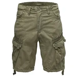 Amaci&Sons Cargoshorts LACKAWANNA Herren Bermuda Shorts W32 - Bequeme Cargoshorts aus 100% Baumwolle im Regular Fit mit praktischen Taschen. Ideal für Freizeitaktivitäten und den Sommer. Pflegeleicht und stylisch in Olive.
