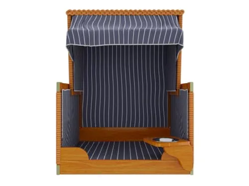 Outgarden Hundestrandkorb aus Kieferholz mit Schutzhülle