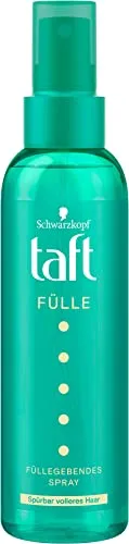 Taft Füllegebendes Spray (150 ml) - Haarspray für spürbar volleres Haar, bietet bis zu 48 h Fülle ohne Rückstände und schützt vor Austrocknung. Ideal für voluminöse Styles!