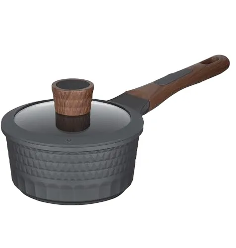 RESTO Kasserolle Soßentopf 1,4L mit Deckel - Vielseitige Kasserolle für alle Herdarten, PFOA-frei und mit verstärkter Antihaftbeschichtung für gesundes Kochen ohne Anbrennen.