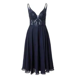 SWING Cocktailkleid (1-tlg) Pailletten blau 42 in blau von Swing