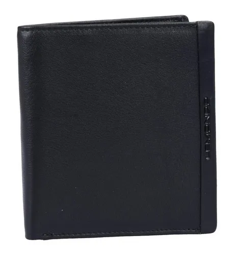 GlücksNugget Geldbörse Herren Geldbörse Kombibörse Leder schwarz – Hochformat