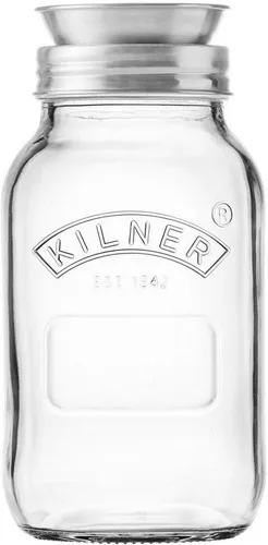 Kilner Create & Make Spiralschneider - Glasbehälter & Töpfe für die einfache Herstellung von leckeren Obst- und Gemüsespiralen, inklusive 1 Liter Vorratsglas und robuster Klinge für langanhaltende Schärfe.