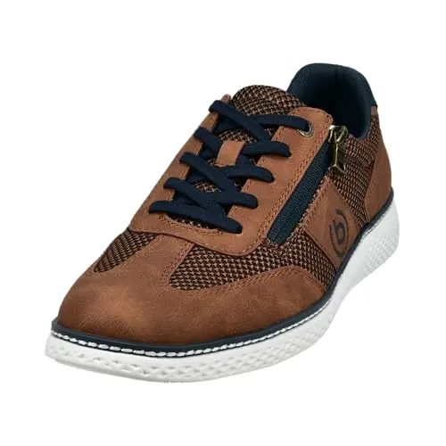 bugatti Herren Businessschuhe Schnürer im Budapester Style - Elegante Schnürhalbschuhe für Büro und Freizeit. Aus hochwertigem Synthetik mit flacher EVA-Laufsohle, ideal für den täglichen Einsatz.