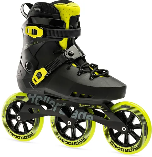 ROLLERBLADE MAXXUM 125 Inline Skate 2025 - Schwarz/Lime, Größe 40,5-41 - Fitness Skates mit innovativer Anti-Torsions Box-Technologie für maximale Kraftübertragung und Geschwindigkeit. Ideal für Speed und Urban-Skating, auch perfekt für das 