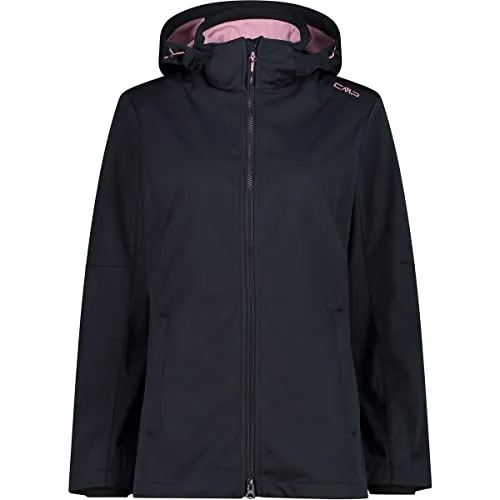 CMP Damen Softshelljacke Antracite-Fard 38 - Funktionsjacken für Damen, winddicht und atmungsaktiv, ideal für Outdoor-Aktivitäten bei wechselhaftem Wetter.