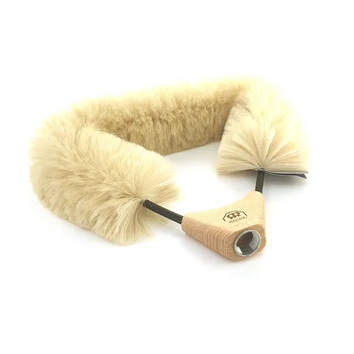 Bürstenhaus Redecker 460130 Staubbesen - Wandbesen mit Gewinde für Stiel, hergestellt aus feinem Ziegenhaar für sanfte Reinigung und Staubaufnahme, ideal für empfindliche Oberflächen.