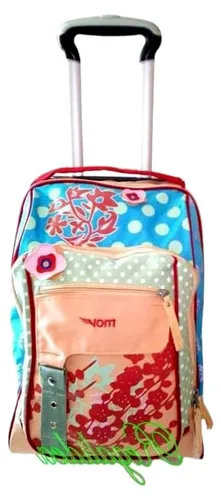 Rucksack Trolley Sohle MOV beige hellblau Mädchen Blumen Universität Reisen