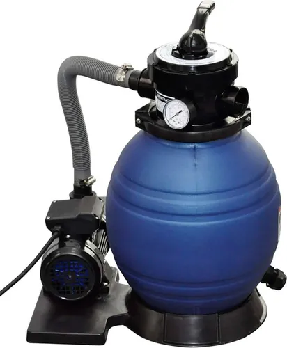 vidaXL Sandfilterpumpe 400 W - 11.000 L/h für sauberen Pool - Poolzubehör für ungetrübtes Badevergnügen! Diese leistungsstarke Sandfilterpumpe filtert 11.000 Liter pro Stunde und ist wetterfest sowie langlebig, ideal für die meisten oberirdischen Pools.