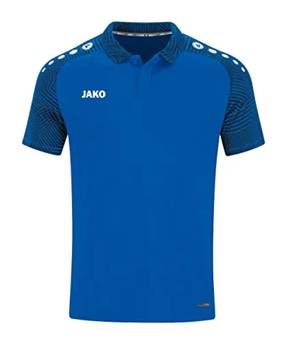 JAKO Herren Polo Performance Shirt, Royal/Marine, L EU - Sportliches Poloshirt aus 100% recyceltem Polyester, atmungsaktiv und schnell trocknend, ideal für aktive Männer.