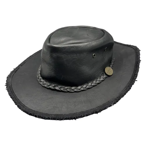 Barmah Australia Leder Hut Squashy Outback Westernhut Herren Australien Schwarz