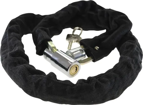 CMX Kettenschloss 120 cm für Fahrrad, E-Bike, Motorrad aus gehärtetem Stahl, schwarz