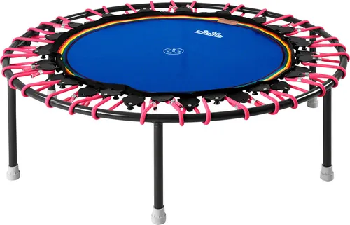 Trimilin Trampolin Jump 111 Vario Plus – Sanftes Fitnessvergnügen - Trampolin für gelenkschonendes Fitnesstraining bis 110 kg, mit individuell einstellbarer Sprungmatte für optimale Anpassung an Körpergewicht und Anwendung.