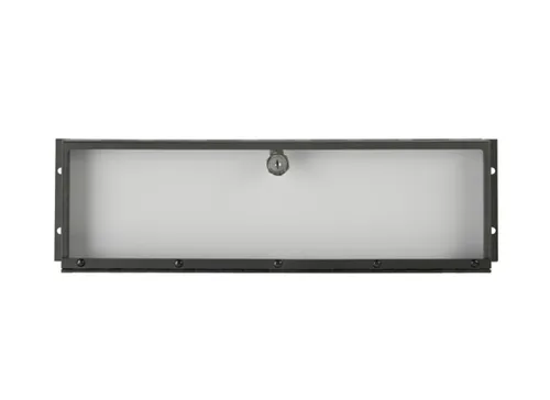 Showgear Schutzpanel Blindplatte 19'', 3HE mit Schloss - Schutzpanel Blindplatte aus Milchglas, 19'', 3HE, ideal zum Schutz Ihrer Geräte und mit praktischem Schloss für zusätzliche Sicherheit.