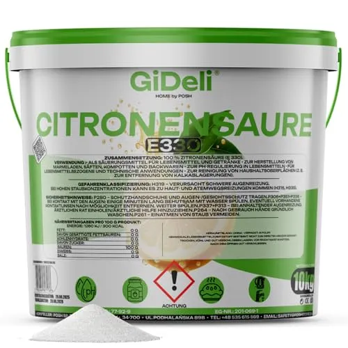 GiDeli Zitronensäure 10 kg Eimer