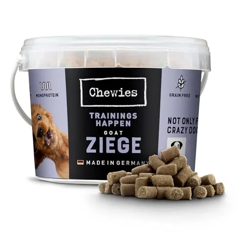 Chewies Trainingshappen Ziege - Monoprotein Snack für Hunde, 300 g