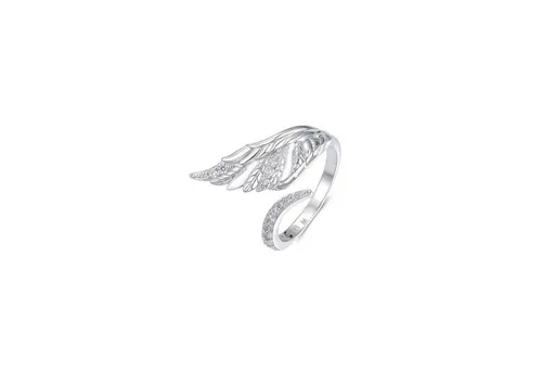Seinerzeit FLORA & FAUNA Silberring Sofia Schwan Ring M - 56/58 (1-tlg), Material: 925 Sterling Silber, rhodiniert mit Emaille