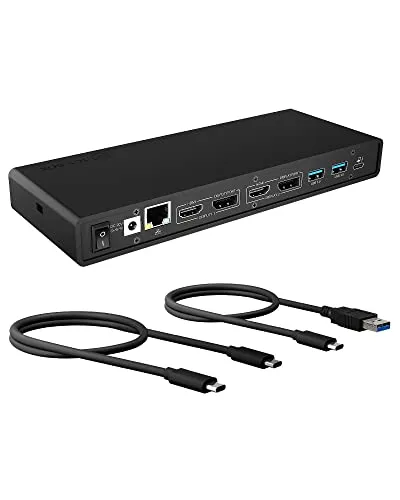 ICY BOX 13-in-1 USB-C Dock mit PD 65W - Weiteres Notebook-Zubehör mit gleichzeitiger 4K-Ausgabe über zwei Schnittstellen und 60W Power Delivery, perfekt für kreative Profis und Multitasker.
