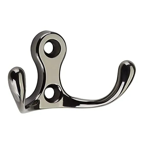 Garderobenhaken MAREEN Chrom dunkel 29 x 51 x 23,5 mm BA 17 mm 2-fach Kleiderhaken Mantelhaken von SOTECH