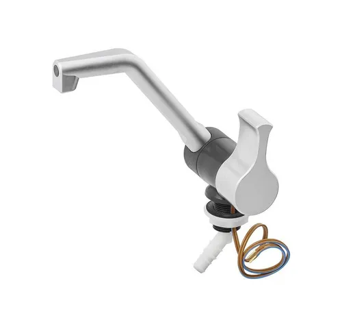 APT Standarmatur Kalt-Wasserhahn Style 2000 12V Ø20 mm – Klappbar, Matt Nickel/Schwarz, (Keine Angabe, Keine Angabe)