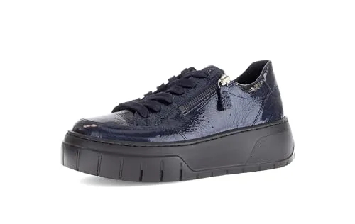 Gabor Damen Low-Top Sneaker, Frauen Sneaker,Respira,robust,rustikal,sensitiv,stabil,trage-Komfort,Tritt-fest,Dark-Blue(schwarz),37.5 EU / 4.5 UK