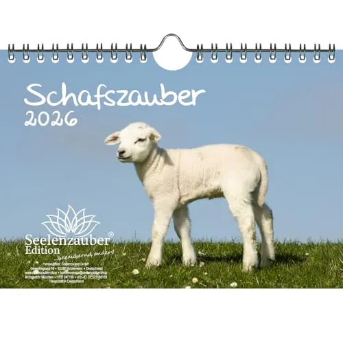 Schafszauber DIN A5 Kalender für 2026 Schafe und Lämmchen - Seelenzauber
