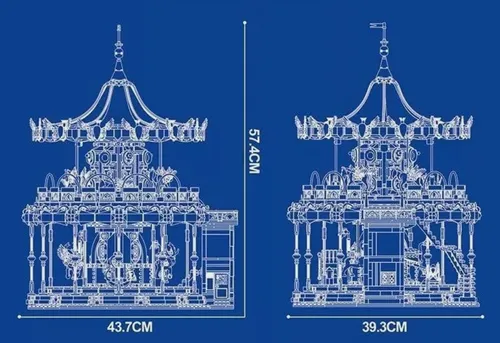 Mould King 11011 Karussell Konstruktions-Spielset, (5086 St)