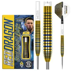 Red Dragon Luke Humphries TX3 Gold Steeldarts 22g - Präzise 22g Steeldarts mit 43,20 mm Barrel für optimale Kontrolle und Wurfgenauigkeit, ideal für ambitionierte Spieler.